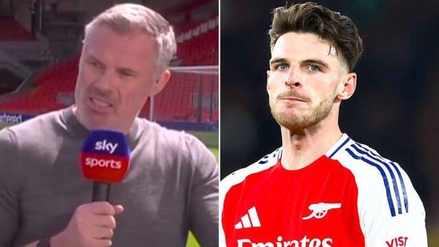 'Esas dudas tal vez patearán' - Jamie Carragher insinúa cuando Declan Rice comenzará a considerar su futuro del Arsenal
