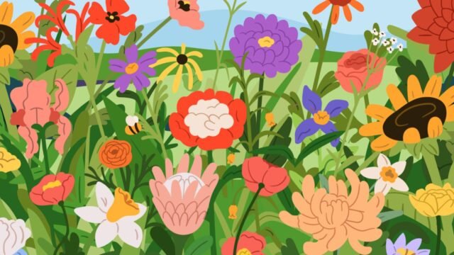 Todos pueden ver las flores en esta escena de verano, pero solo aquellos con IQ altos pueden ver la palabra 'néctar' escondido
