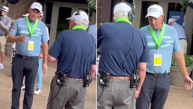 Leyenda de la Copa Ryder en argumento furioso sobre la etiqueta de golf con el respetado reportero de televisión en US Senior Open
