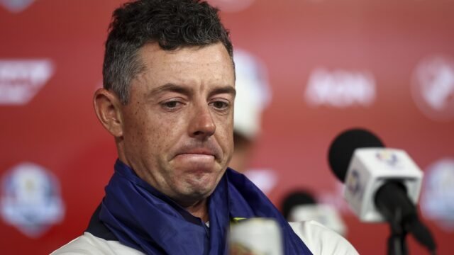 'Deja que los perros se vayan a las correas' - Rory McIlroy golpea el abuso de la Copa Ryder con los K9 de la policía reclutados después de la cerveza arrojada a la esposa
