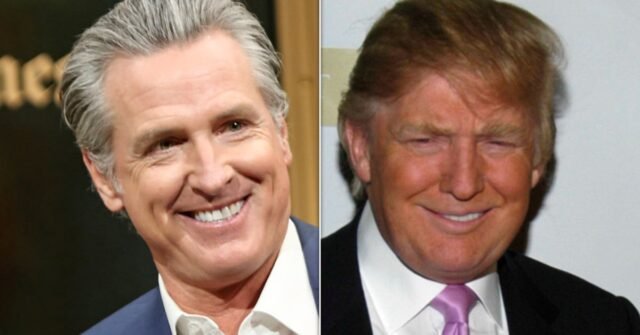 Gavin Newsom brinda Trump Vodka Regreso con una botella llena de quemaduras
