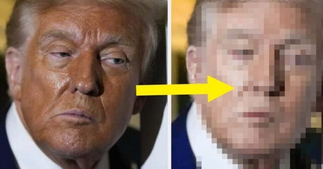 Alguien 'eliminó el maquillaje naranja de Trump para ver cómo se ve debajo de él' y la foto se va Mega Viral
