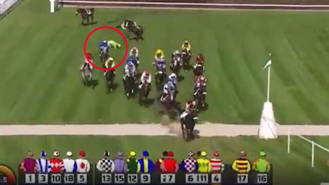 El destacado jockey británico se rompe ambas piernas, un brazo y se disloca la cadera en una repugnante caída en una carrera de caballos
