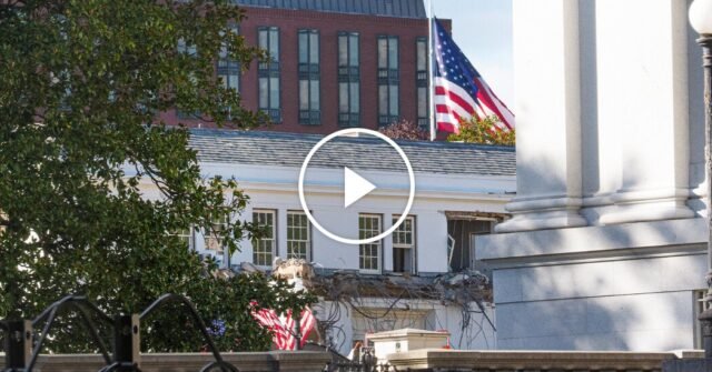 La Casa Blanca derriba la fachada del ala este para construir el salón de baile de Trump
