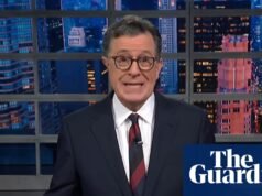 Colbert sobre Trump ‘construyendo una compensación masiva por su extraño pene diminuto’ | Resumen de televisión nocturna Colbert sobre Trump 'construyendo una compensación masiva por su extraño pene diminuto' | Resumen de televisión nocturna